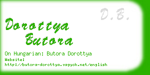 dorottya butora business card